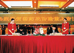 2002年11月，国药股份在上海证券交易所上市