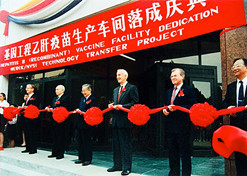 1989年，中国生物制品总公司成立。同年，北京生物制品研究所率先从美国默克公司引进重组酵母乙肝疫苗工业化生产技术